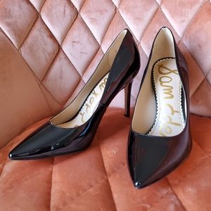 Sam Edelman Black Patent Leather 3" Pumps